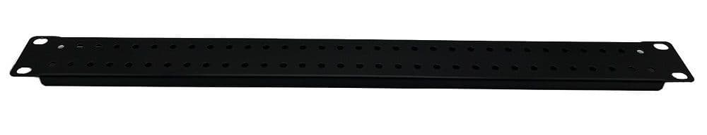 SMB Patch Panel 1U Flat/Folded Black 64 port 2 x 32 inline unloaded